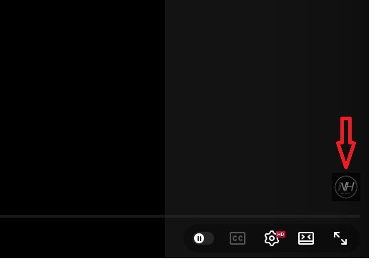 Ein Screenshot eines YouTube-Videos, der das Wasserzeichen hervorhebt.